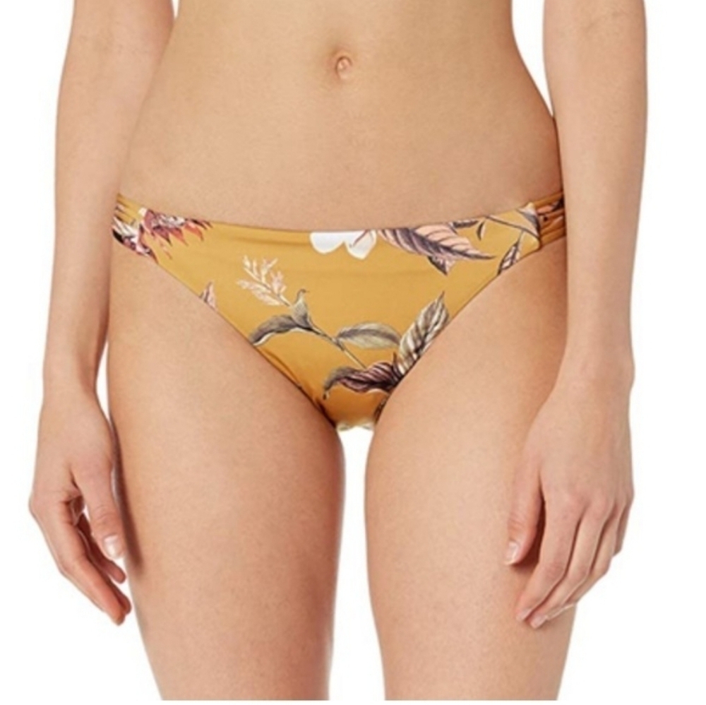 NWT Bcbgmaxazria Women Bikini Gold dessert Bottom Swim sz 4